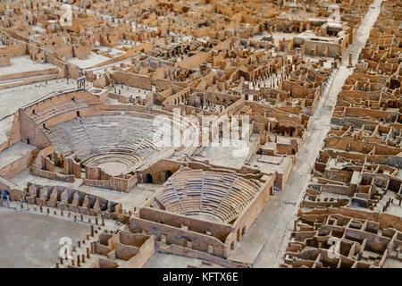 Musée archéologique national de Naples, modèle de Pompéi, Naples, Italie Banque D'Images