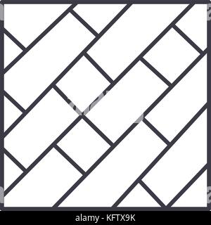 Plancher sur l'icône de la ligne du vecteur, signe, l'illustration en arrière-plan, coups modifiable Illustration de Vecteur