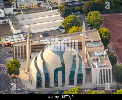 Mosquée centrale de Cologne, mosquée, à l'intérieur de la Fuchsstrasse Kanalstraße, maison de culte musulmane, Cologne, Rhénanie-du-Nord-Westphalie, Allemagne Banque D'Images