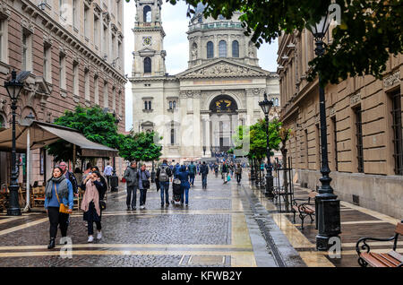 Rues de la partie centrale de Budapest, Hongrie. Banque D'Images