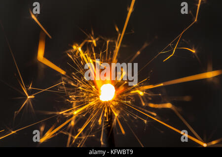 Close up of a single sparkler Banque D'Images