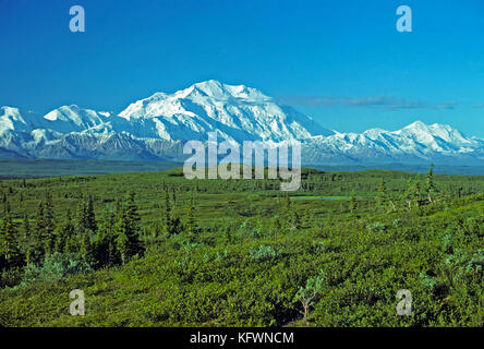 Cette photo de mt mckinley est pris de wonder lake sur une journée très claire Banque D'Images