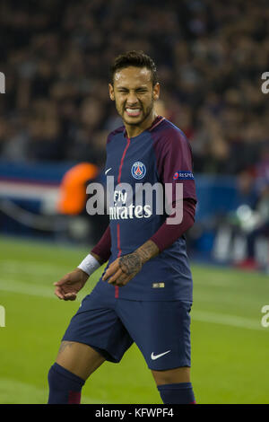 31 octobre 2017 - Paris, Paris, France - Neymar Jr. lors du match de l'UEFA Champions League entre le Paris Saint Germain (PSG) et le RSC Anderlecht au Parc des Princes. (Crédit image : © SOPA via ZUMA Wire) Banque D'Images