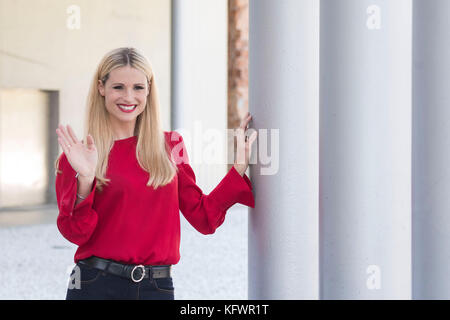 Rome, Italie. 1er novembre 2017. Michelle Hunziker participant à la photocall de Uccisa In Attesa Di Giudizio au cours du 12e Festival du Film de Rome : Silvia Crédit Gerbino/Alamy Live News Banque D'Images