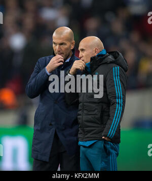Londres, Royaume-Uni. 1er novembre 2017. Au cours de l'UEFA Champions league match de groupe entre Tottenham Hotspur et real madrid au stade de Wembley, Londres, Angleterre le 1 novembre 2017. photo par Andy rowland. crédit : andrew rowland/Alamy live news Banque D'Images