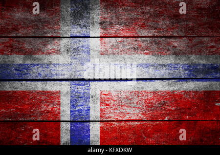 Surface texture en bois avec de vieux drapeau peint Banque D'Images