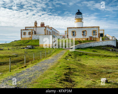 Lighthouse neist Point, île de Skye, en Écosse, le parc national de Grande-Bretagne Banque D'Images