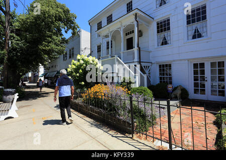 Rue Main Sag Harbor Long Island New York Banque D'Images