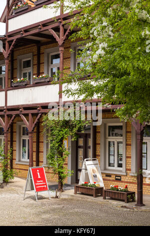 Informations touristiques Rathaus Bad Suderode Banque D'Images