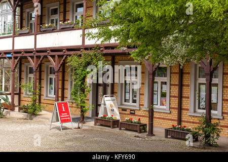 Informations touristiques Rathaus Bad Suderode Banque D'Images