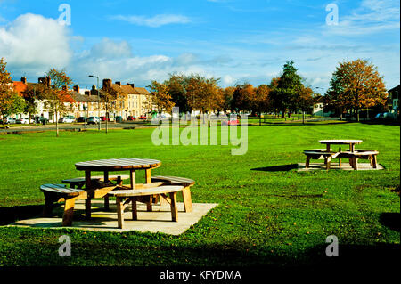 Village Green, West Auckland, County Durham Banque D'Images