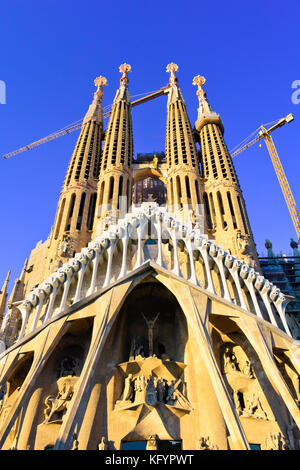 Sagrada Familia. conçu par Antoni Gaudi. de Barcelone, Catalogne, espagne. Banque D'Images