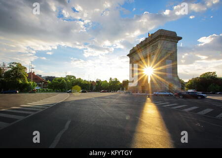 Arcul de Triumf arc de triomphe Bucharest Roumanie Banque D'Images