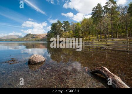 Vue du lac Derwent water près de Keswick, Parc National de Lake District, Cumbria, Angleterre, Royaume-Uni Banque D'Images