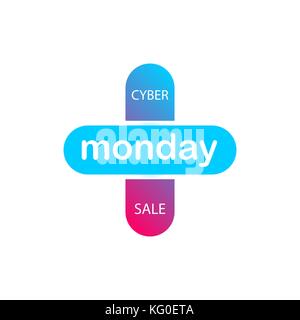 Annonce dialogue créatif du Cyber Monday Illustration de Vecteur