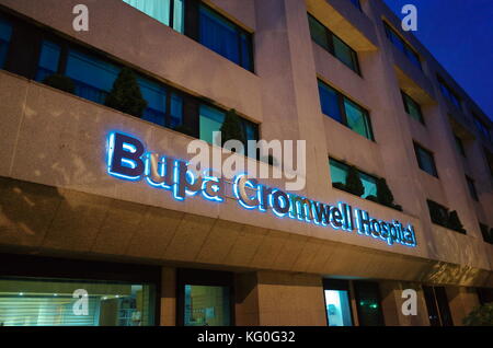 Bupa Cromwell Hospital à Kensington, Londres, Angleterre Banque D'Images