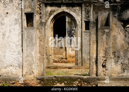 Kenya, gede ruines sont les vestiges d'un village swahili situé dans gedi, un village près de la ville côtière de Malindi Banque D'Images