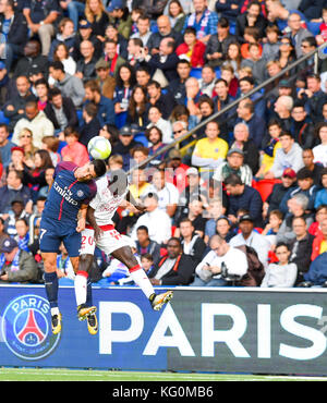 Paris Saint-Germain (PSG) et FC Girondins de Bordeaux au parc des princes comprend : 17, Yuri berchiche, youssouf sabaly 20 où : paris, ile de france, france Quand : 30 sep 2017 atp/crédit : Thierry gromik/wenn.com Banque D'Images