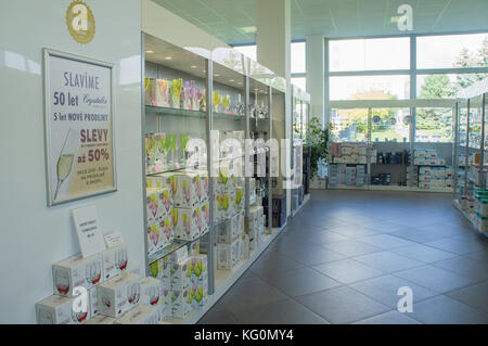 Anniversaire de l'usine Crystalex, magasin de verre Banque D'Images