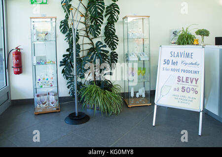 Anniversaire de l'usine Crystalex, magasin de verre Banque D'Images