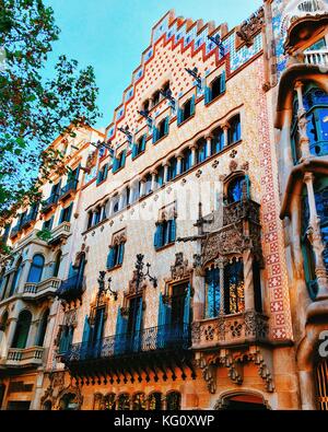 Barcelone, Espagne - octobre 2017. détail Casa Amatller. La maison amatller de Barcelone est un bâtiment moderniste conçu par l'architecte Josep Puig i Cadafalch Banque D'Images