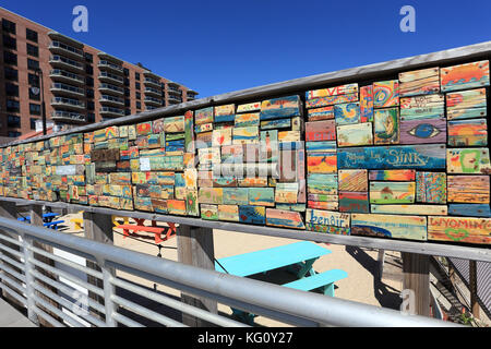 Long Beach Boardwalk mosaïque Long Iland New York Banque D'Images