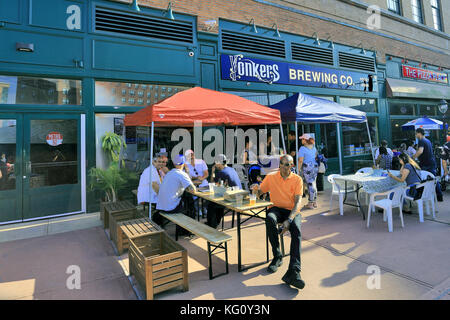 Yonkers Brewing Company micro brasserie le centre-ville de Yonkers, New York Banque D'Images