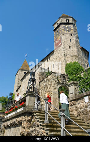 Rapperswil, Sankt Gallen, Suisse : Altstadt - Schloss Banque D'Images