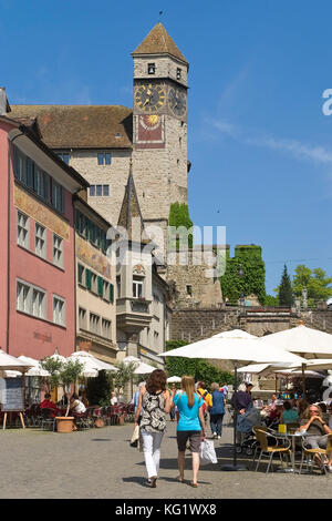 Rapperswil, Sankt Gallen, Suisse : Altstadt - Schloss Banque D'Images