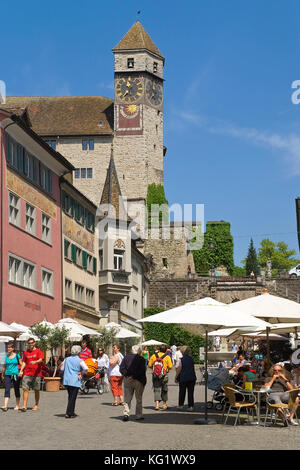 Rapperswil, Sankt Gallen, Suisse : Altstadt - Schloss Banque D'Images