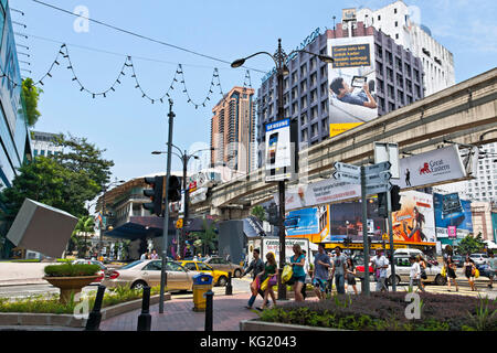 Kuala Lumpur, Malaisie : Bukit Bintang (marche) : * Jalan Jalan Sultan Ismail - Bukit Bintang KL-Monorail-Station Banque D'Images