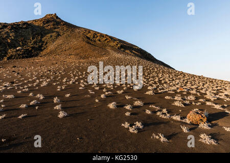 Le lever du soleil sur les coulées sur bartolome island, Galapagos, Equateur, Amérique du Sud Banque D'Images