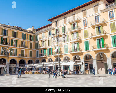 A City plaza, Palma, Majorque, Îles Baléares, Espagne, Méditerranée, Europe Banque D'Images