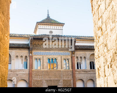 Palais de l'Alcazar, site du patrimoine mondial de l'UNESCO, Séville (Séville), Andalousie, Espagne, Europe Banque D'Images