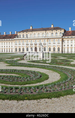 Nouveau Palais Schleissheim avec jardins du Palais, Oberschleissheim, Munich, Bavière, Allemagne, Europe Banque D'Images