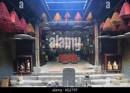 Temple de Kwun Yum, 19ème siècle Tin Hau (Déesse de la mer) complexe du temple, Yau ma Tei, Kowloon, Hong Kong, Chine, Asie Banque D'Images