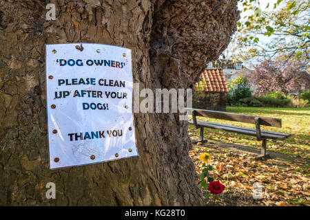 Dog Poo,claire,les propriétaires,Mess up,avis Banque D'Images