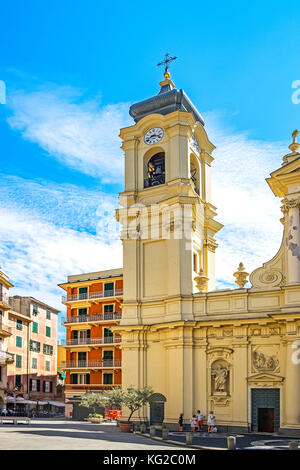 L'éclat de Notre Dame de la rose,église catholique de Santa Margherita Ligure, Italie. Banque D'Images