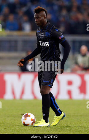 Rome, Italie. 09Th nov, 2017. Mario Balotelli de nice au cours de leur l'UEFA Europa League groupe k match de football contre la Lazio au Stade olympique de Rome, le crédit : giampiero sposito/pacific press/Alamy live news Banque D'Images