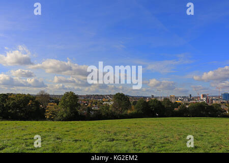 Vue sur Hendon depuis le sommet de Sunny Hill Park, Hendon, Royaume-Uni Banque D'Images