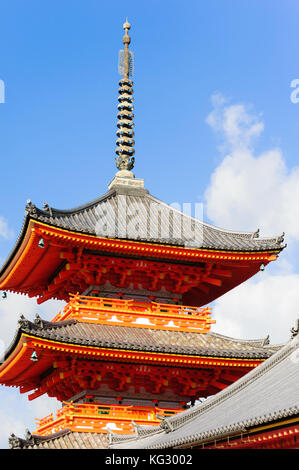 Le temple Kiyomizu-dera à Kyoto au Japon. Banque D'Images