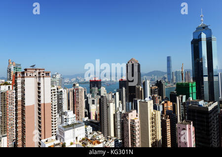 Skyline de Hong Kong's Central District. Banque D'Images