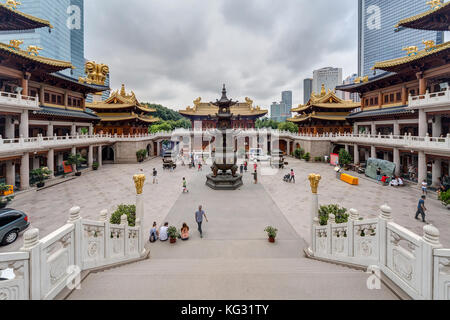 Temple de Jing'an, Shanghai, Chine Banque D'Images