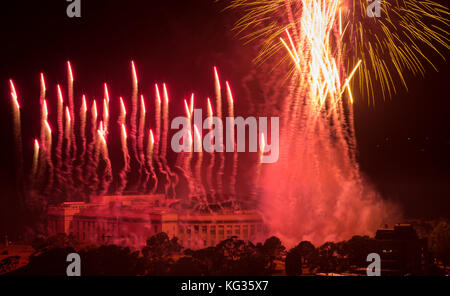 Le groupe f d'artifice à Auckland War Memorial Museum, vues du mont eden, Auckland, Nouvelle-Zélande Banque D'Images