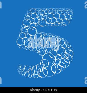 Créé à partir de cinq bulles dans l'eau. vector illustration Illustration de Vecteur