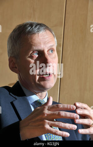 Les Financial Services Authority directeur Martin Wheatley a photographié à leurs bureaux à Canary Wharf. Photo par Michael Walter/Troïka Banque D'Images