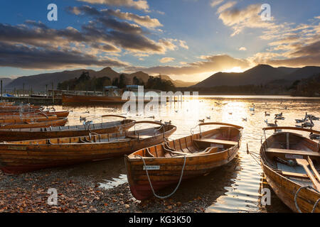 Rampe de mise à Keswick, Lake District, UK Banque D'Images