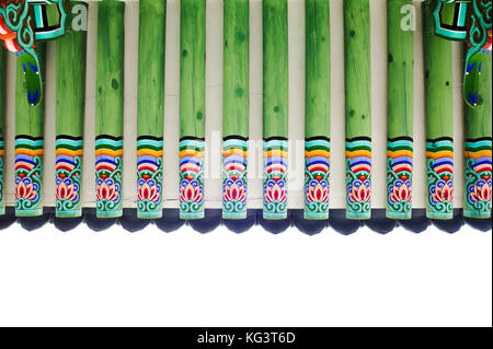 Gyeongbokgung. toit architecture ancien palais de Séoul, Corée du Sud. Banque D'Images