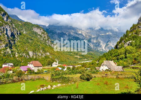 Le Parc National de la vallée de Theth, Shkoder, les Balkans, l'Albanie Banque D'Images