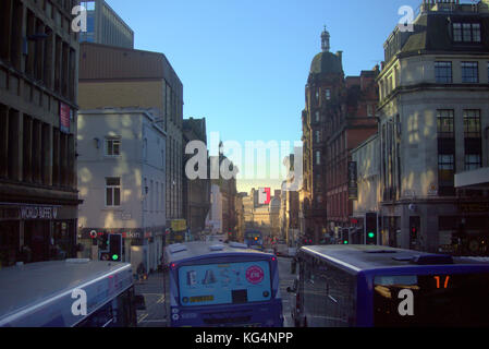 Union street et renfield street glasgow bus lourds la congestion de l'heure de pointe en sortant du bus Banque D'Images